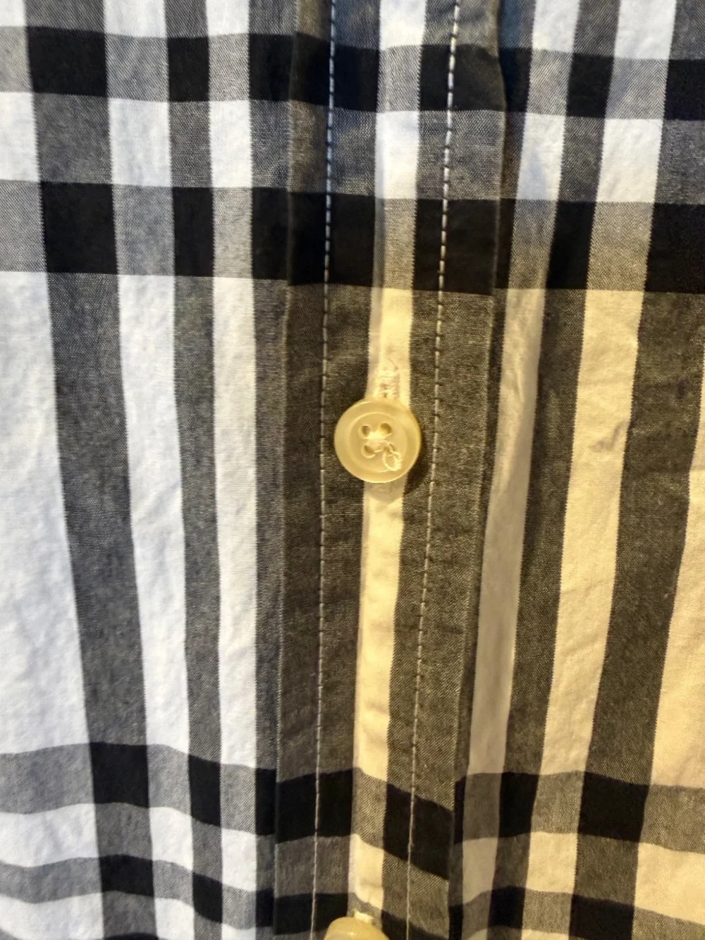 J. Crew Black White Plaid Relaxed Button Up Shirt Size XL
